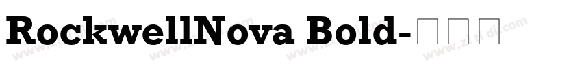 RockwellNova Bold字体转换